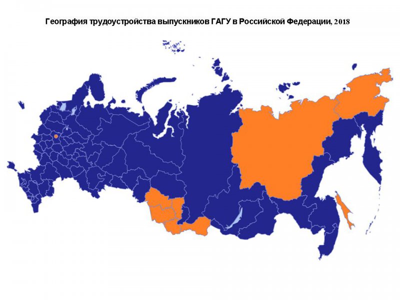Мониторинг трудоустройства выпускников ГАГУ - 2018